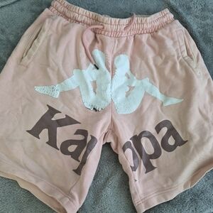 Kappa Light Pink Shorts with White Logo